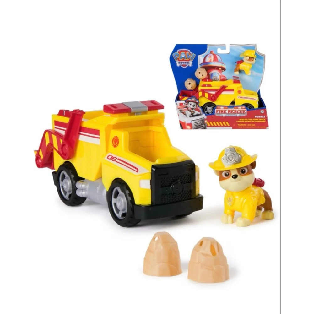 NEW Paw Patrol Fire Rescue Rubble Dump Truck One Size Yellow Red